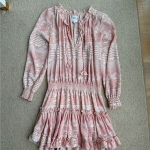 Misa Los Angeles Pink Patterned Mini Dress